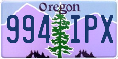 OR license plate 994IPX