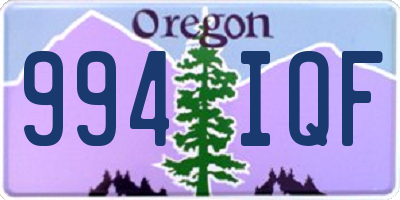 OR license plate 994IQF