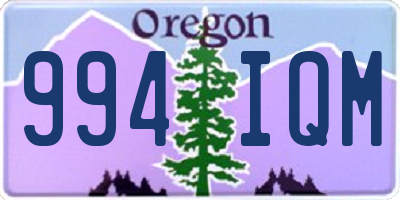 OR license plate 994IQM