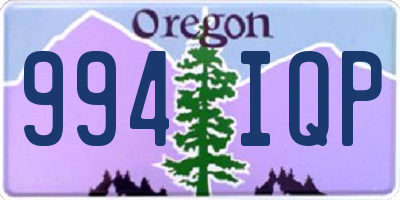 OR license plate 994IQP