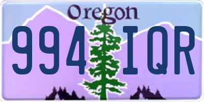 OR license plate 994IQR
