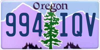 OR license plate 994IQV