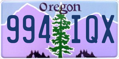 OR license plate 994IQX