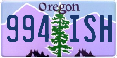 OR license plate 994ISH