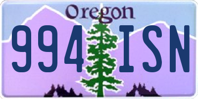 OR license plate 994ISN