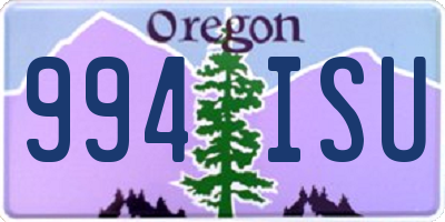 OR license plate 994ISU