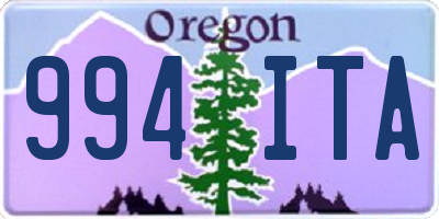 OR license plate 994ITA