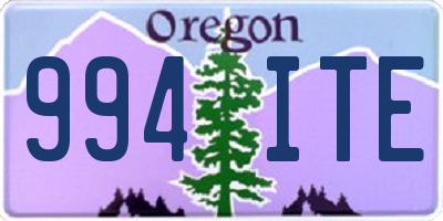 OR license plate 994ITE