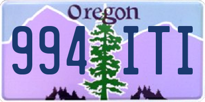 OR license plate 994ITI