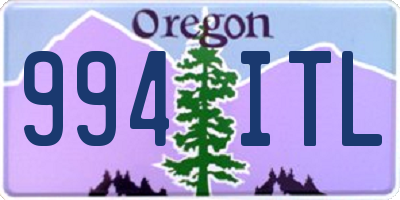 OR license plate 994ITL