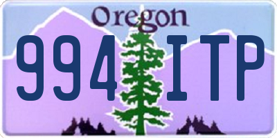 OR license plate 994ITP