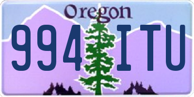 OR license plate 994ITU