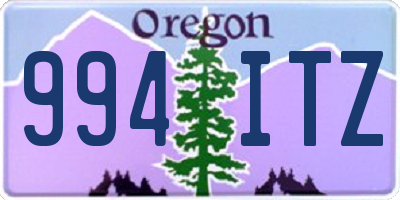 OR license plate 994ITZ