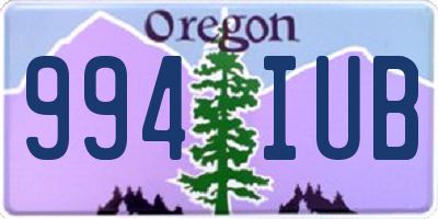 OR license plate 994IUB