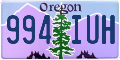 OR license plate 994IUH