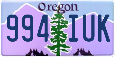 OR license plate 994IUK