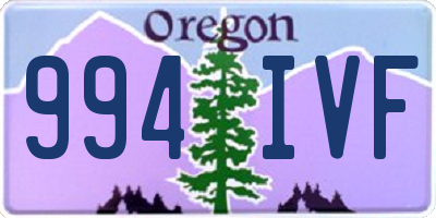 OR license plate 994IVF