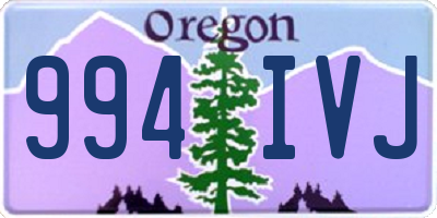 OR license plate 994IVJ