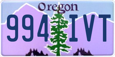 OR license plate 994IVT