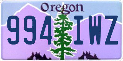 OR license plate 994IWZ