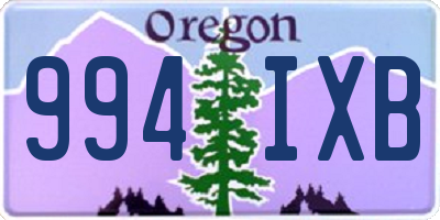 OR license plate 994IXB