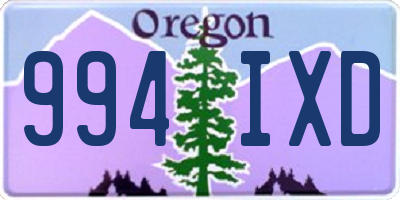 OR license plate 994IXD