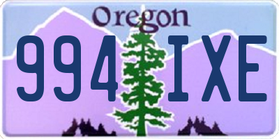 OR license plate 994IXE