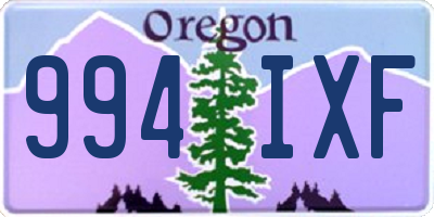 OR license plate 994IXF