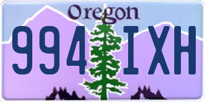 OR license plate 994IXH