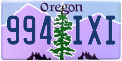 OR license plate 994IXI
