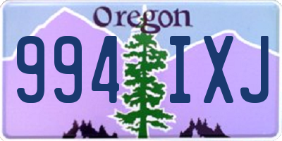OR license plate 994IXJ