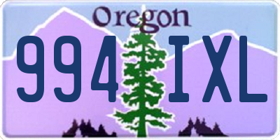 OR license plate 994IXL