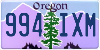 OR license plate 994IXM