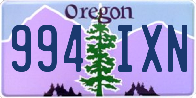 OR license plate 994IXN