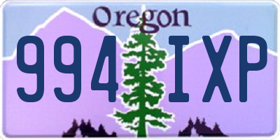 OR license plate 994IXP
