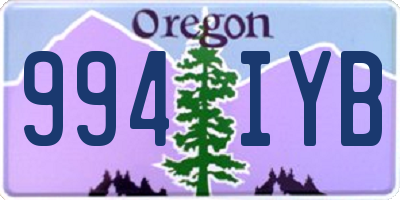 OR license plate 994IYB