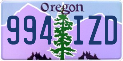 OR license plate 994IZD