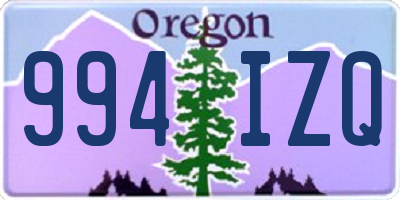 OR license plate 994IZQ