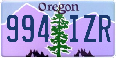 OR license plate 994IZR