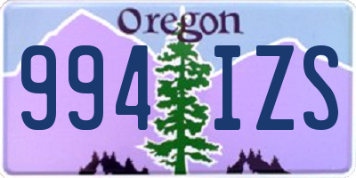OR license plate 994IZS
