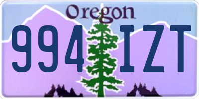 OR license plate 994IZT