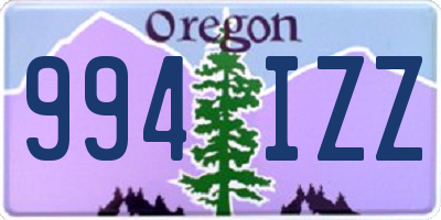 OR license plate 994IZZ