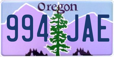 OR license plate 994JAE