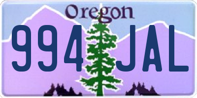 OR license plate 994JAL
