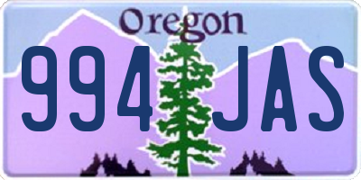 OR license plate 994JAS