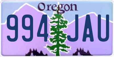 OR license plate 994JAU