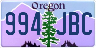 OR license plate 994JBC