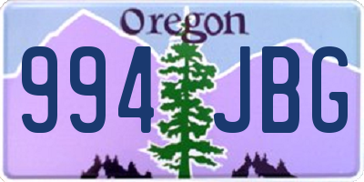 OR license plate 994JBG