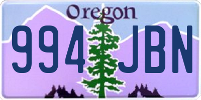 OR license plate 994JBN