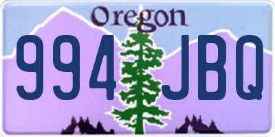 OR license plate 994JBQ